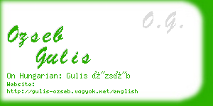 ozseb gulis business card